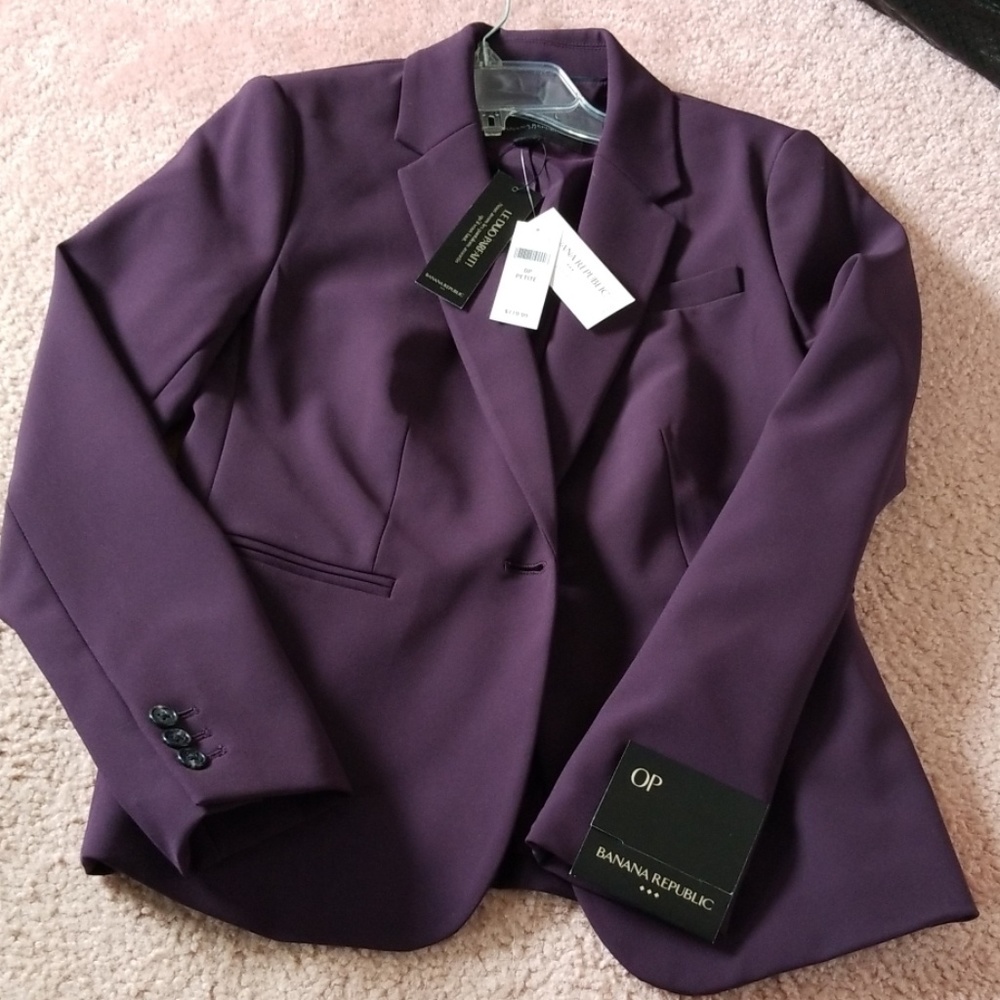 banana republic purple blazer